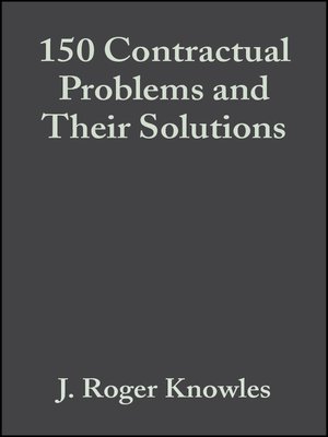 cover image of 150 Contractual Problems and Their Solutions